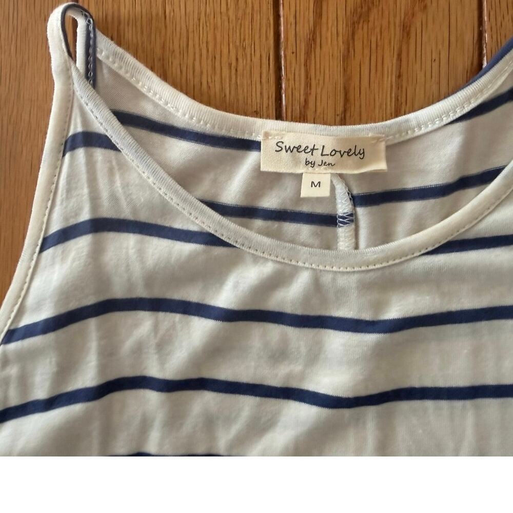Sweet Lovely by Jen Striped Halter Maxi Dress with Pockets & Side Slits